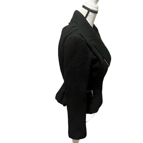 LOUIS Vuitton Jacket Runway RARE 2009 Collection Black Wool Blend Coat Size 40 - Picture 6 of 15